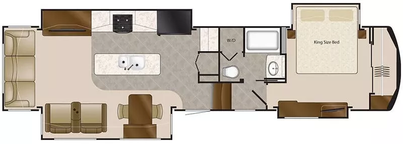 39' 2016 Drv Elite Suites 38RSSA w/4 Slides Floorplan