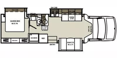 31' 2015 Coachmen Concord 300TS w/3 Slides Floorplan