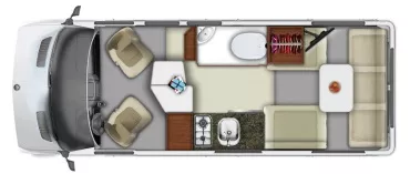 20' 2010 Roadtrek POPULAR 190 Floorplan