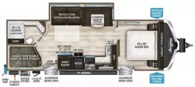 32' 2018 Grand Design Imagine 2800BH w/Slide - Bunk House Floorplan