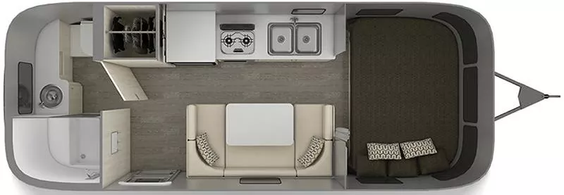 22' 2019 Airstream Bambi Sport 22FB Floorplan