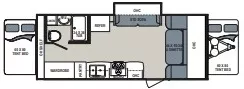 24' 2017 Dutchmen Aerolite 204ES w/Slide Floorplan