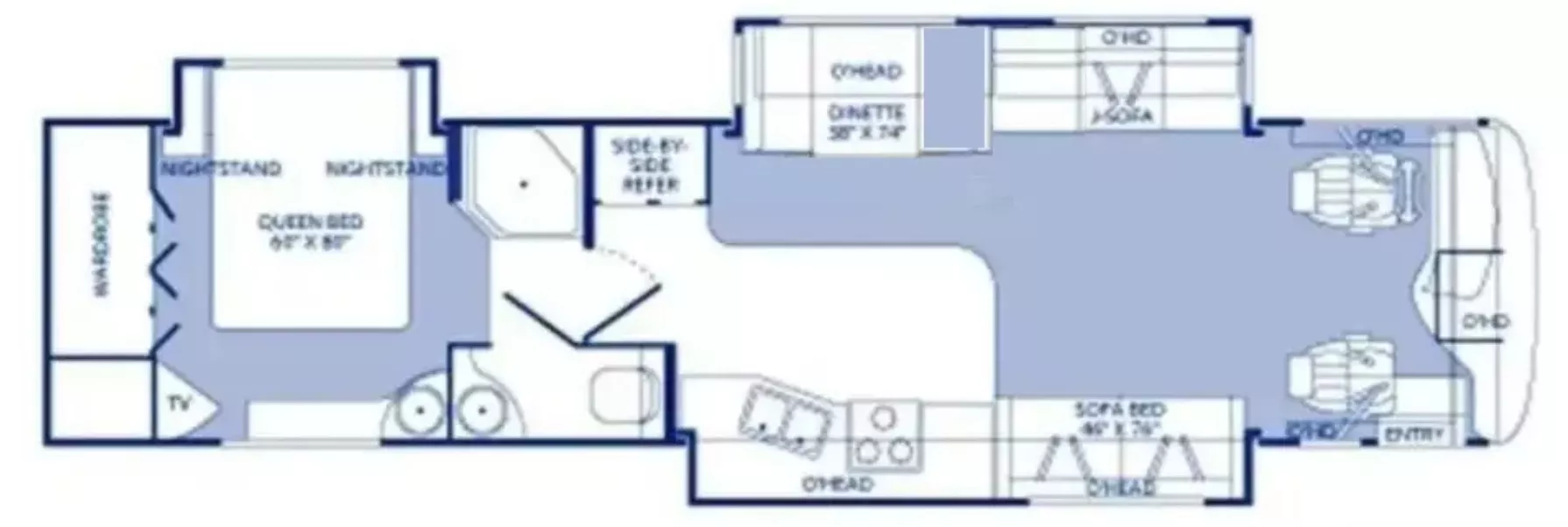 39' 2005 Fleetwood Discovery 39L 330hp Caterpillar w/4 Slides Floorplan
