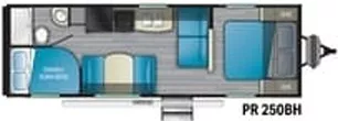 30' 2021 Heartland Prowler Series 250BH Floorplan