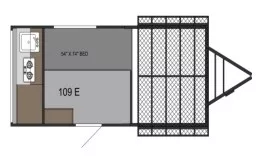 16' 2022 Sunset Park Sunray 109E Floorplan