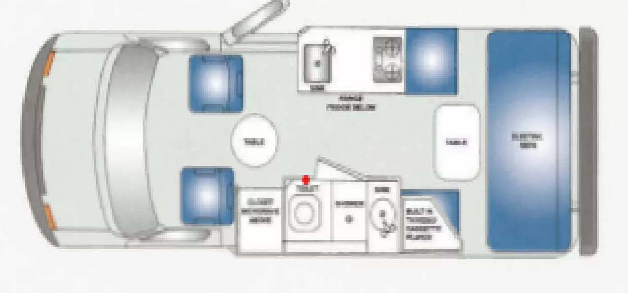 20' 2004 Pleasure-Way Lexor T5 Chevy w/Slide Floorplan