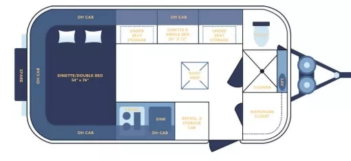 17' 2017 Casita 17 SPIRIT DELUX Floorplan