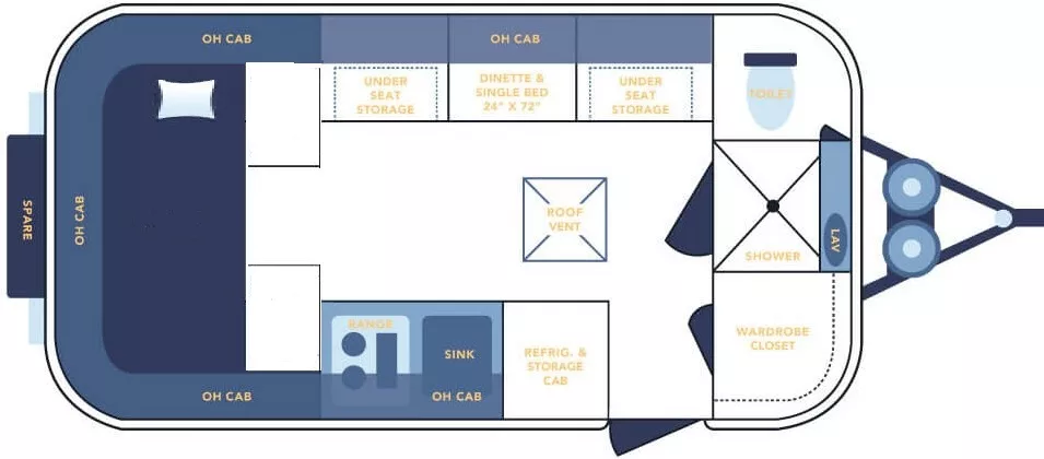 17' 2023 Casita Spirit Deluxe 17 Floorplan