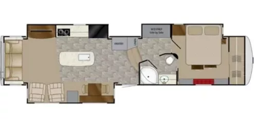 40' 2017 Heartland Orlando 365 w/3 Slides Floorplan