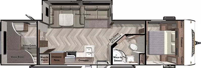 36' 2021 Forest River Wildwood 29VBUD w/Slide - Bunk House Floorplan
