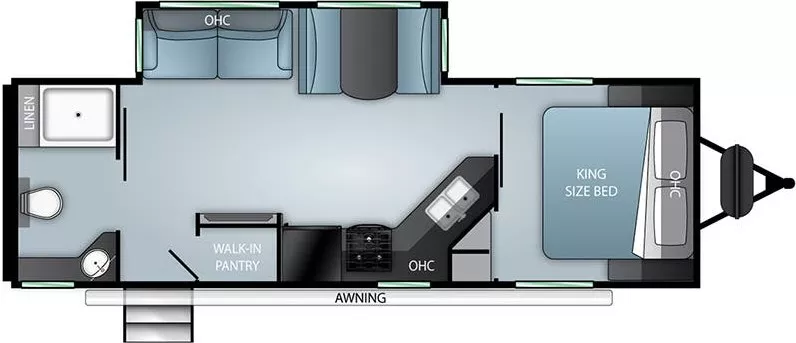 31' 2022 Cruiser RV Twilight Signature 2620 w/Slide Floorplan