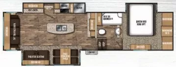 36' 2017 Forest River Shasta PHOENIX 336RL w/3 Slides Floorplan