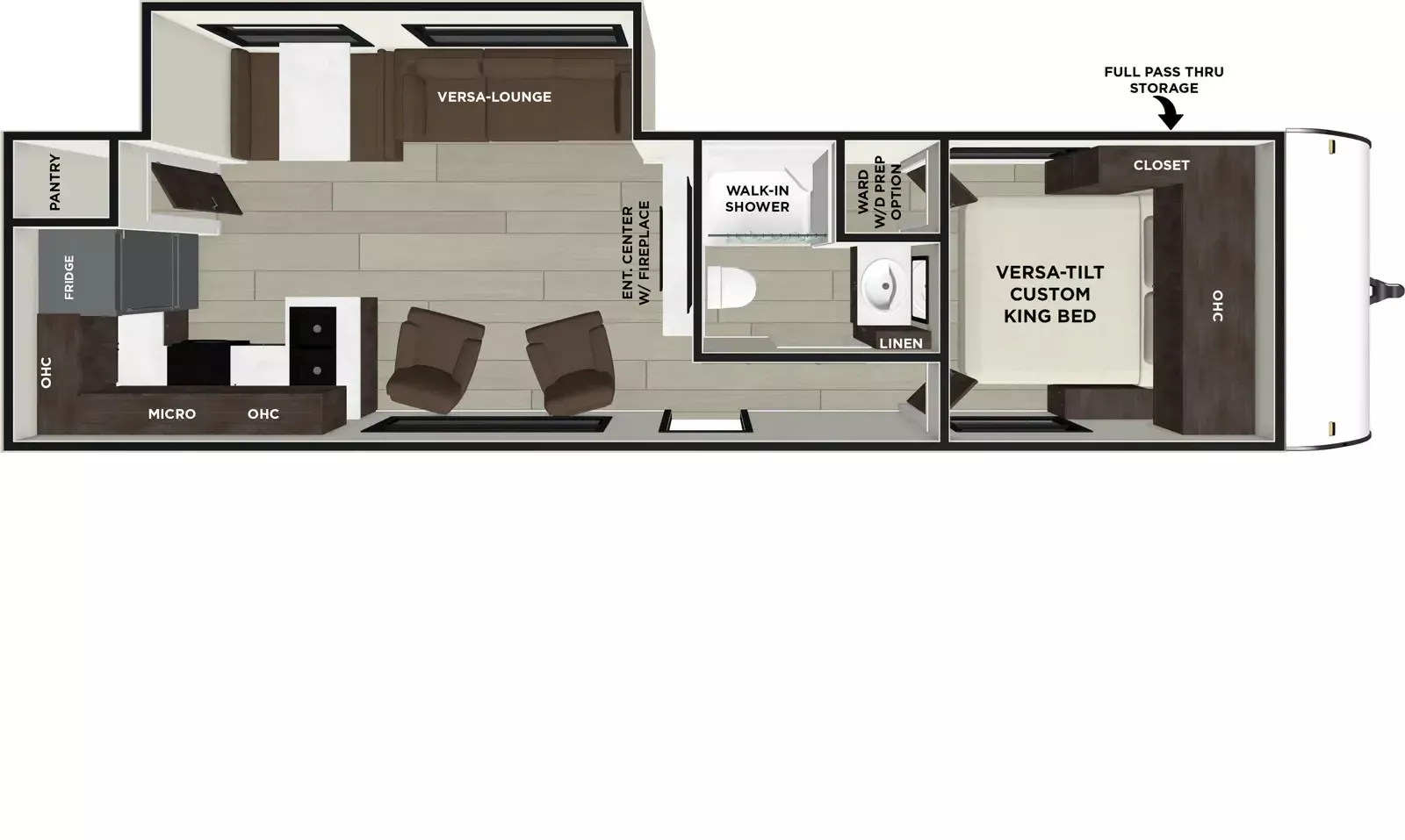 33' 2022 Forest River Salem 27RK w/Slide Floorplan