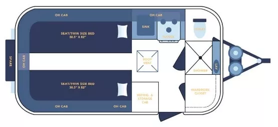 17' 2022 Casita INDEPENDENCE DL Floorplan