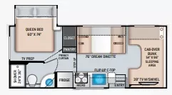 24' 2021 Thor Coleman 22CM w/Slide Floorplan