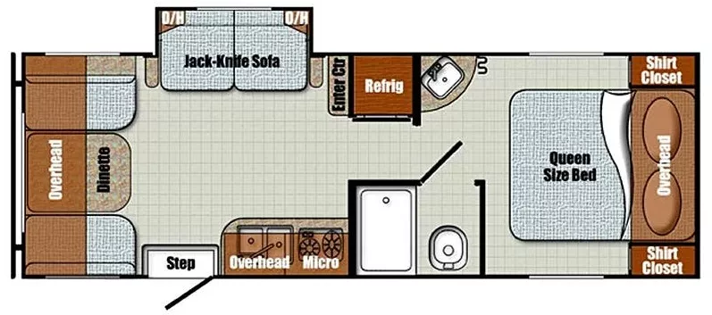 25' 2017 Gulf Stream Vintage Cruiser 23RSS w/Slide Floorplan