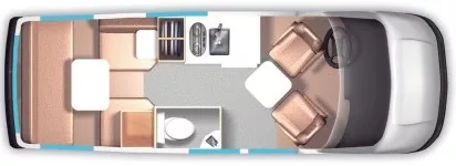 20' 2014 Roadtrek RANGER RT Floorplan