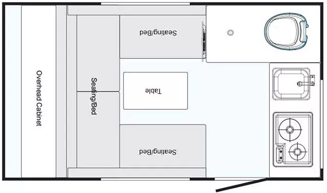 15' 2020 Nucamp RV T@B 320  S Floorplan
