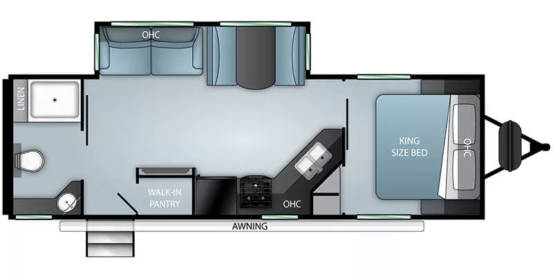 30' 2021 Cruiser RV Twilight Signature 2620 w/Slide Floorplan