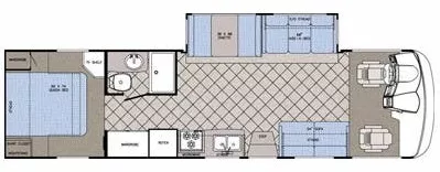 33' 2007 Gulf Stream Independence Ls 8330 w/Slide Floorplan