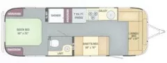 28' 2016 Airstream International 28 SERENITY Floorplan