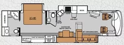 40' 2013 Thor Tuscany 40EX Floorplan