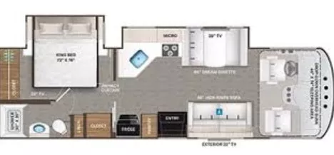 30' 2023 Thor Ace 29G w/2 Slides Floorplan