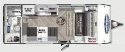 21' 2022 Forest River Salem Fsx Platinum 167RBKX Floorplan