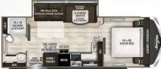 29' 2018 Grand Design Imagine 2600RB w/Slide Floorplan