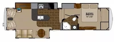 37' 2011 Heartland Landmark GRAND CANYON w/3 Slides & Generator Floorplan