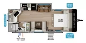 25' 2021 Grand Design Imagine Xls 21BHE - Bunk House Floorplan