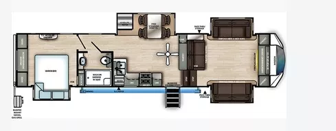 39' 2021 Sierra by Forest River 3770FL w/4 Slides Floorplan