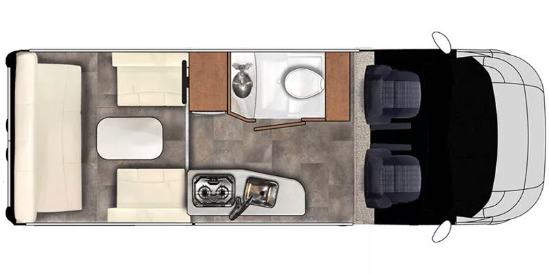 20' 2017 Pleasure-Way Lexor Ts PROMASTER Floorplan