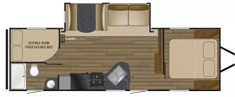 30' 2014 Heartland Pioneer 27TB w/Slide - Bunk House Floorplan