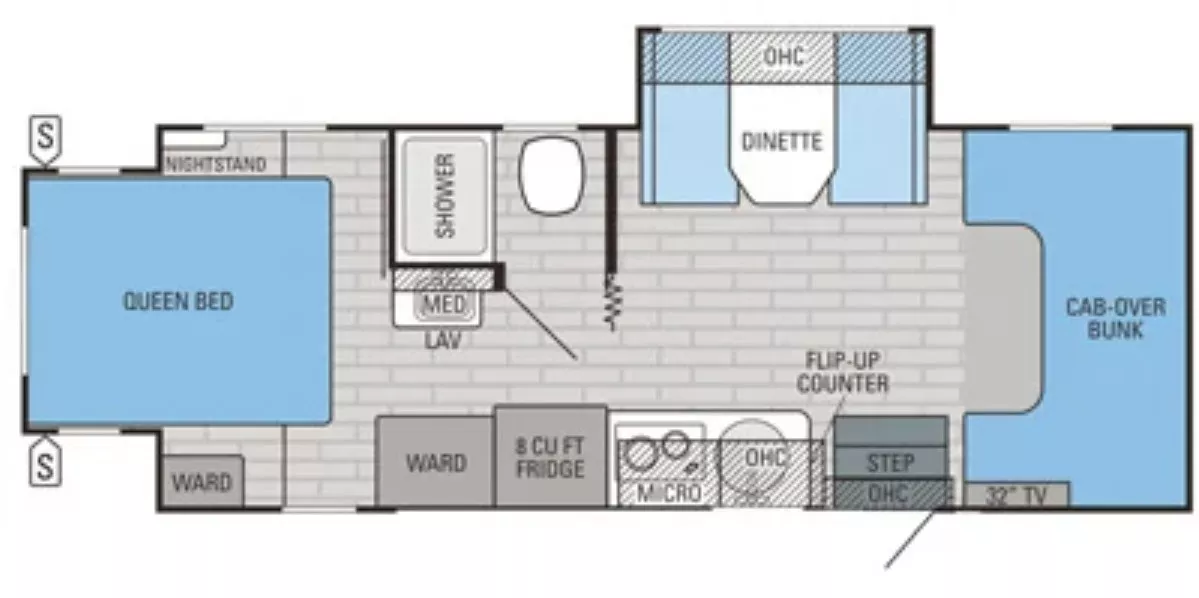 25' 2016 Jayco Melbourne 24K w/2 Slides Floorplan