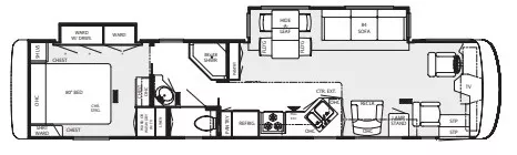 41' 2003 Newmar Dutch Star 4050 350hp Cummins w/2 Slides Floorplan