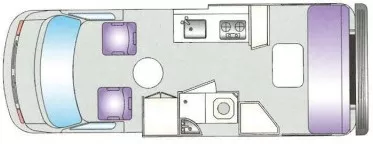 21' 2001 Pleasure-Way Pleasure Way EXCEL RD Floorplan