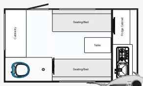 15' 2018 Nucamp RV T@B 320CSS Floorplan