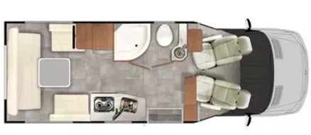 23' 2018 Pleasure-Way PLATEAU XLTS Floorplan
