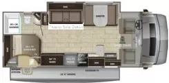 29' 2022 Entegra Coach Odyssey 25R w/Slide Floorplan
