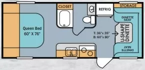19' 2019 Riverside RV Retro 195 Floorplan
