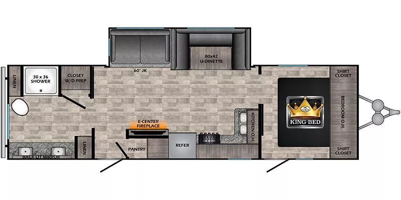 33' 2022 Crossroads Volante 29RB w/Slide Floorplan