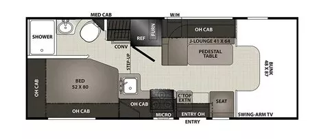 24' 2022 Coachmen Cross Trail Xl 20CB Floorplan