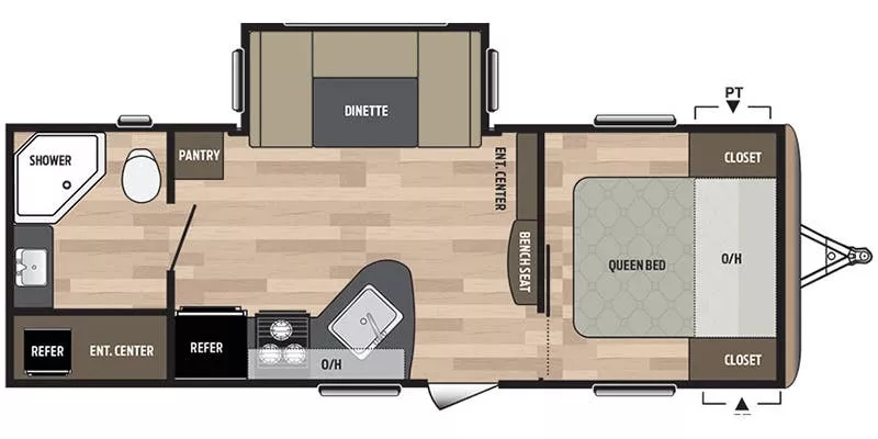 27' 2018 Keystone Springdale 235RB w/Slide Floorplan