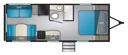 26' 2020 Thor Pioneer RD210 Floorplan
