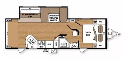 31' 2012 Dutchmen Coleman 289RL w/Slide Floorplan