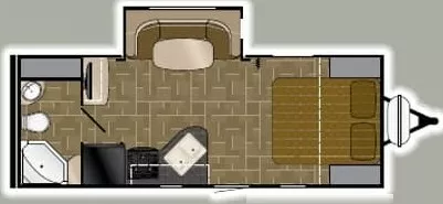 27' 2015 Heartland Wilderness 2175RB w/Slide Floorplan