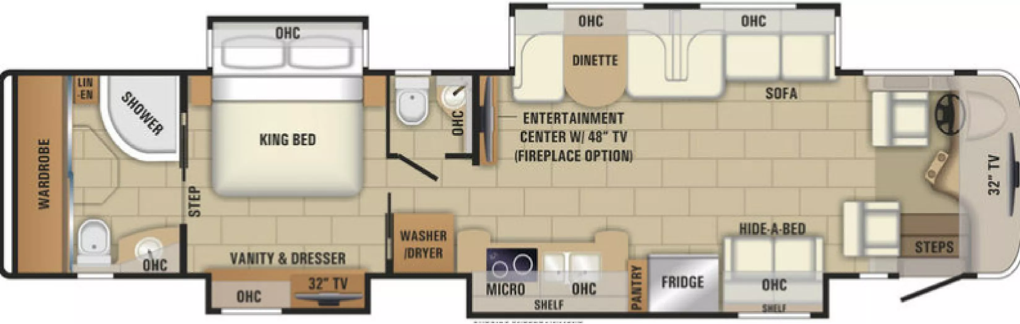44' 2017 Entegra Coach Entegra 42RBQ 450hp Cummins w/4 Slides Floorplan
