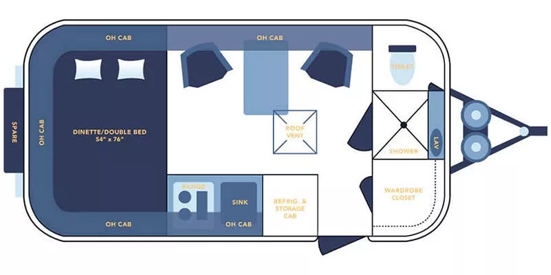 17' 2022 Casita Freedom Deluxe 17 FREEDOM Floorplan