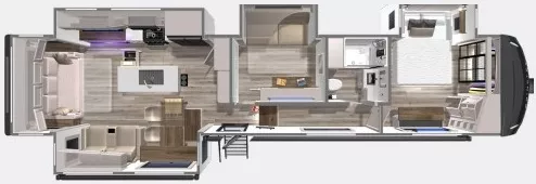 43' 2025 Brinkley Model Z 3610 w/4 Slides - Bunk House Floorplan